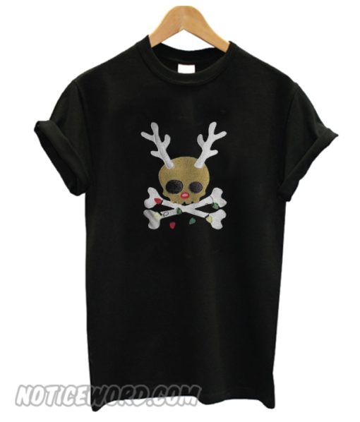 Skull Reindeer light christmas smooth T-shirt