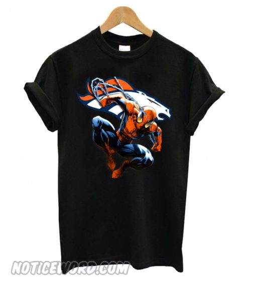 Spiderman Denver Broncos smooth T shirt
