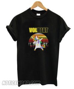 Unicorn dabbing Volbeat retro smooth T-shirt