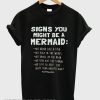 signs you might be a mermaid smooth t-shirt