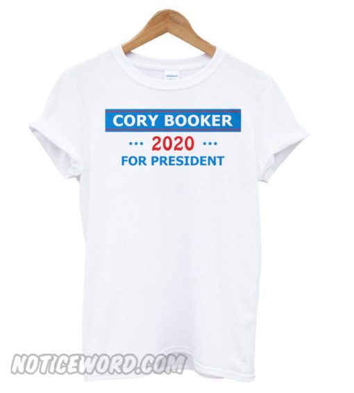 Cory Booker 2020 For President White smooth T shirt