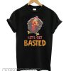 Funny Thanksgiving Turkey Face Let’s Get Basted smooth T shirt