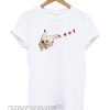 Girl Korean Summer Heart print casual smooth T-shirt