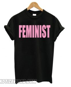 Handmade Printed Pink Feminism smooth T shirt