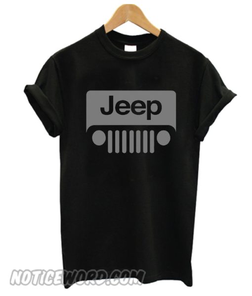 Jeep Wrangler Grey Logo Black smooth T-Shirt