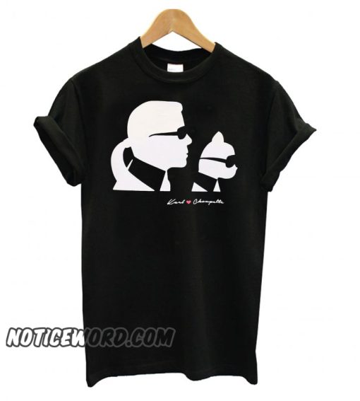 Karl Lagerfeld And Cat smooth T shirt