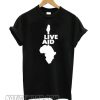 Live aid music art Black smooth T shirt