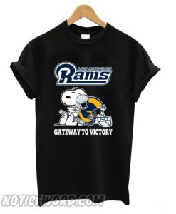 Los Angeles Rams Gateway To Victory Super Bowl 2019 Snoopy Football smooth T shirt