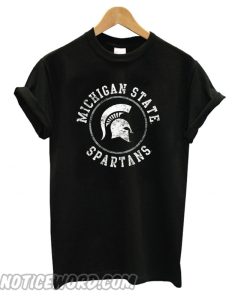 Michigan State Spartans Distressed Circle Logo smooth T shirt