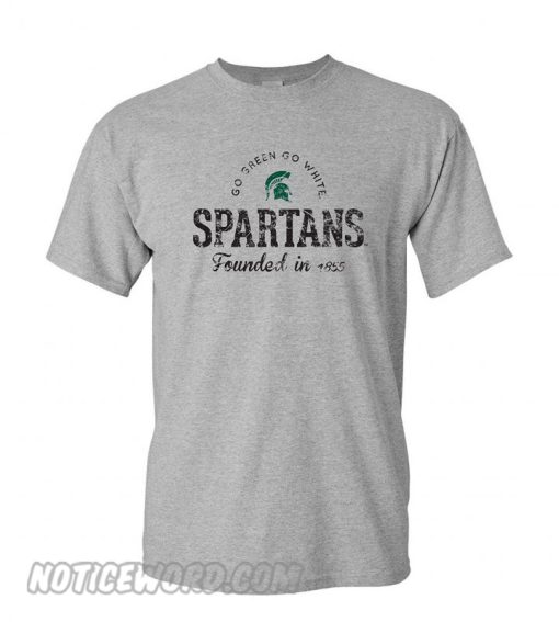 Michigan State Spartans Founded Arch Logo smooth T shirt