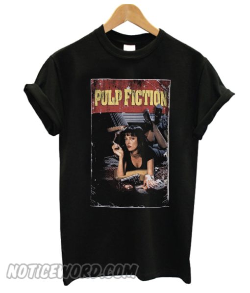 Pulp Fiction Official Gift Mia Wallace Vintage Poster Shot Mens smooth T-Shirt