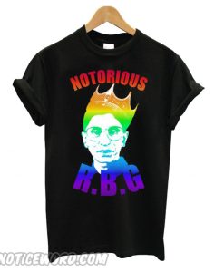 Rainbow Notorious R.B.G. Black smooth T shirt