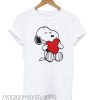 Snoopy Dog Heart Big Hug Love Peanuts Design smooth T shirt