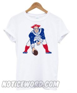 Tom Brady New England Patriots Retro Logo Parody White smooth T shirt