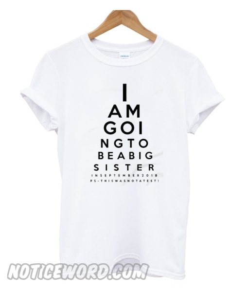 funny eye chart pregnancy announcement smooth t- shirt