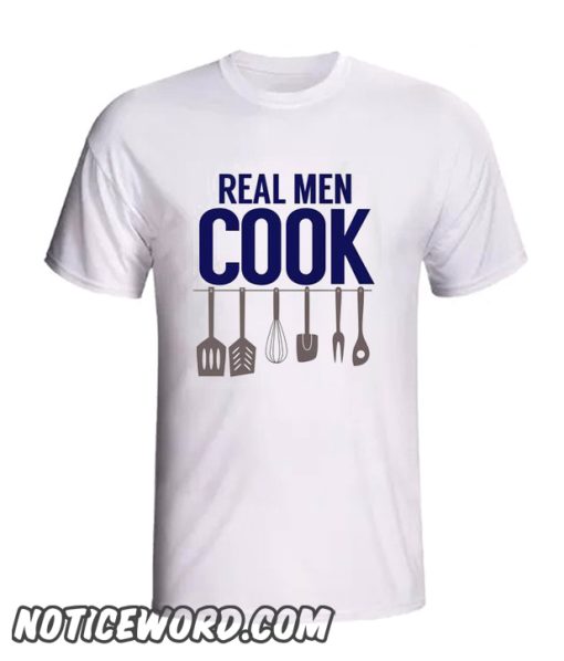 Apron dad or grandpa funny real men cook smooth T-Shirt