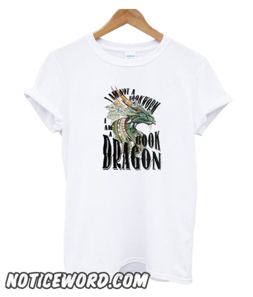 Book Dragon White smooth T-Shirt