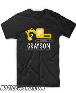 Construction birthday boy smooth t-shirt