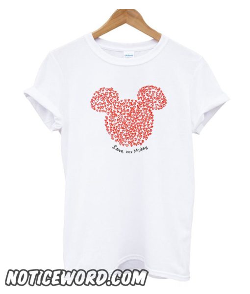 Damski Mickey Mouse Hearts smooth T-Shirt