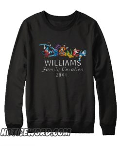 Disney Logo Mickey and Friends - Family Vacation smooth Sweatshirt