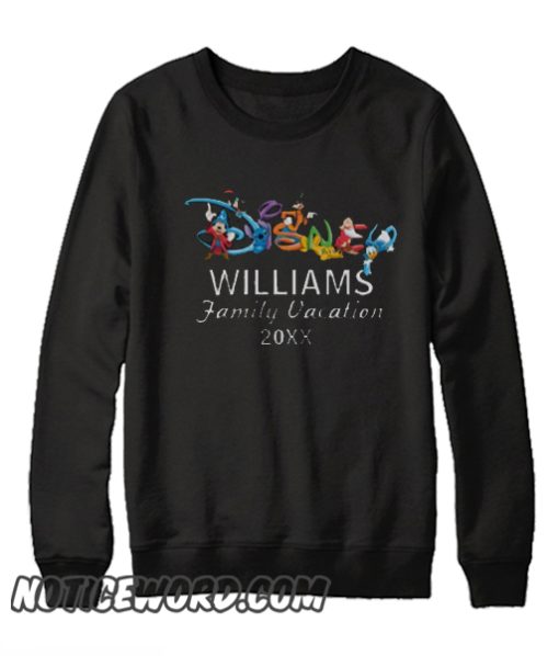 Disney Logo Mickey and Friends - Family Vacation smooth Sweatshirt