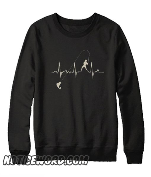 Fishing heartbeat smooth Sweatshirt