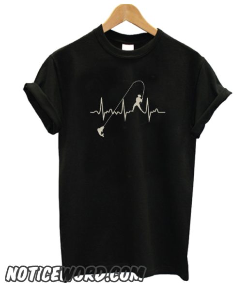 Fishing heartbeat smooth Tshirt