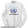 Flat Earth White smooth Sweatshirt