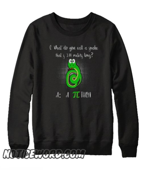 Funny Math Joke Shirt-Snake Pi Number for Math Lov smooth Sweatshirt