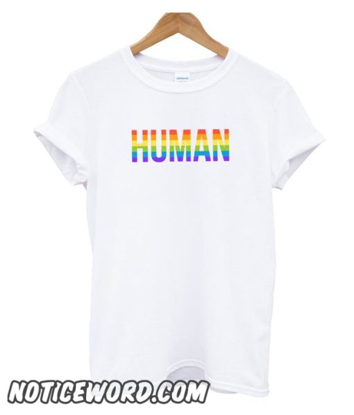 Human Rainbow Pride Flag smooth T Shirt