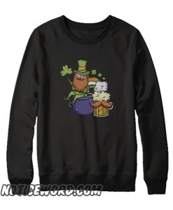 Leprechaun Ireland Flag Funny St Patricks Day Gift smooth Sweatshirt