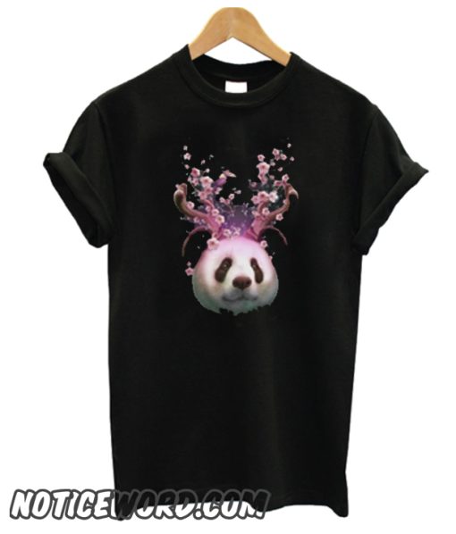 PANDA HORNS UP smooth t-shirt