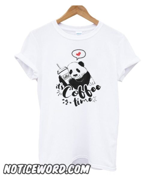 Panda loves coffee smooth T-Shirt