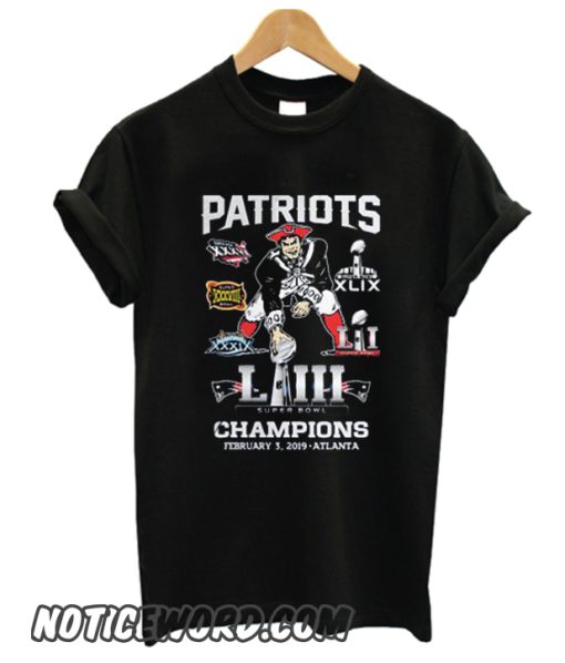 Patriots Super Bowl LIII Champions February 3 2019 Atlanta smooth T-shirt