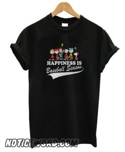 Peanuts happiness is baseball season Trending smooth T-shirt