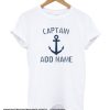 Personalized boat captain name anchor smooth t shirts