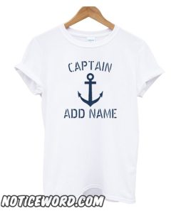 Personalized boat captain name anchor smooth t shirts