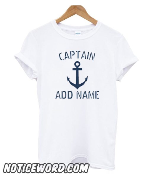 Personalized boat captain name anchor smooth t shirts