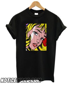 Pop art girl face Roy Lichtenstein smooth T-SHIRT
