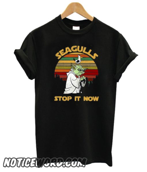 Retro Vintage Seagulls Stop It Now smooth T-Shirt Women Ladies Black