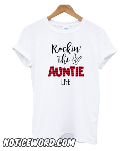 Rockin The Auntie Life 100% Cotton smooth T-Shirt Women White