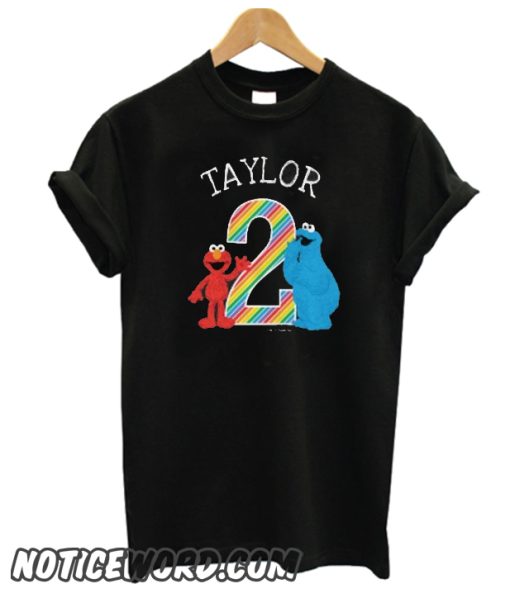 Sesame Street Pals Chalkboard Rainbow 2nd Birthday Toddler smooth T-shirt