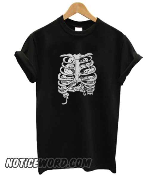 Skeleton chest cat Trending smooth T-shirt