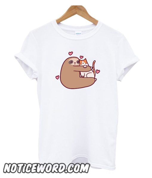 Sloth Loves Cat smooth t-shirt