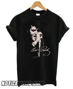 Vintage Elvis Presley Singing Distressed Black smooth T-Shirt