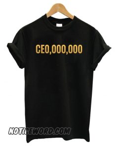 Black CEO000000 smooth T shirt