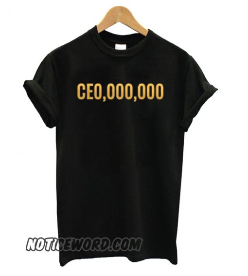 Black CEO000000 smooth T shirt