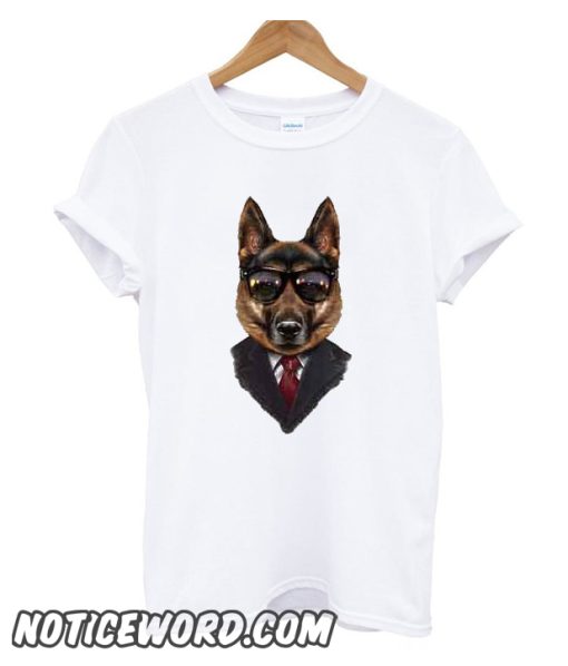 German Shepherd Dog in Sunglass and Suit smooth T Shirt