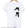 Hang loose black cat pocket smooth T Shirt