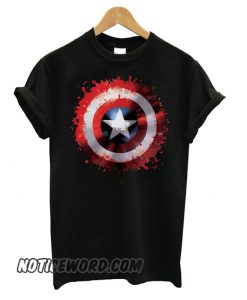 Marvel Avengers Assemble Captain America Art Shield Badge smooth T shirt
